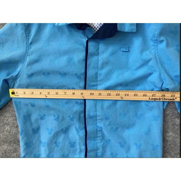 Walt Disney World Cast Member Shirt Character Attendant Male XS Button Up Blue - Picture 3 of 7